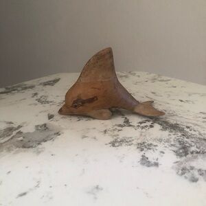 Chubby Wood Dolphin Hand Carved